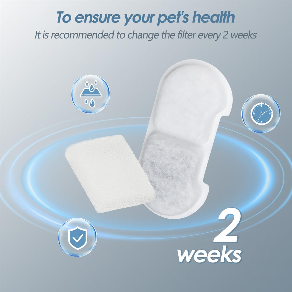 SEIRMEP replacement filters 8-pack ensuring fresh, clean water for daily pet hydration