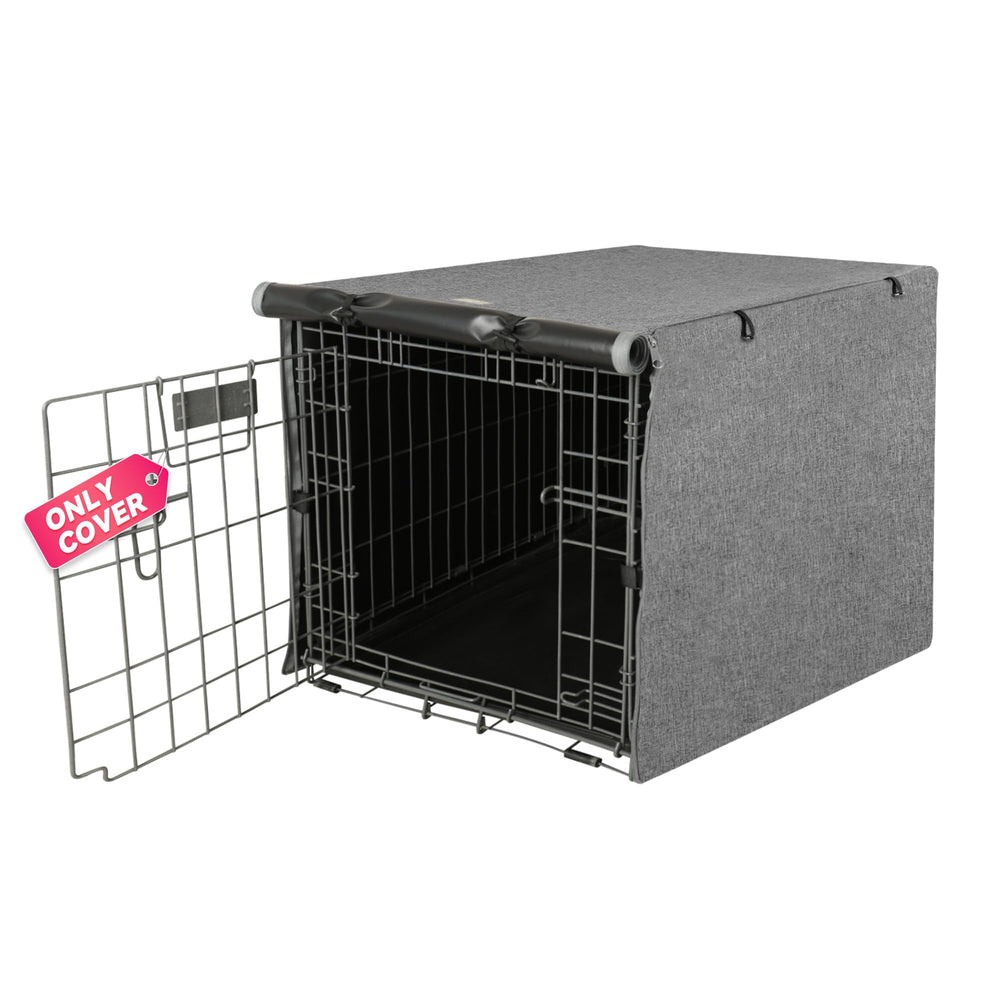 Seiyierr dog crate cover front view provides privacy and calm for busy homes.