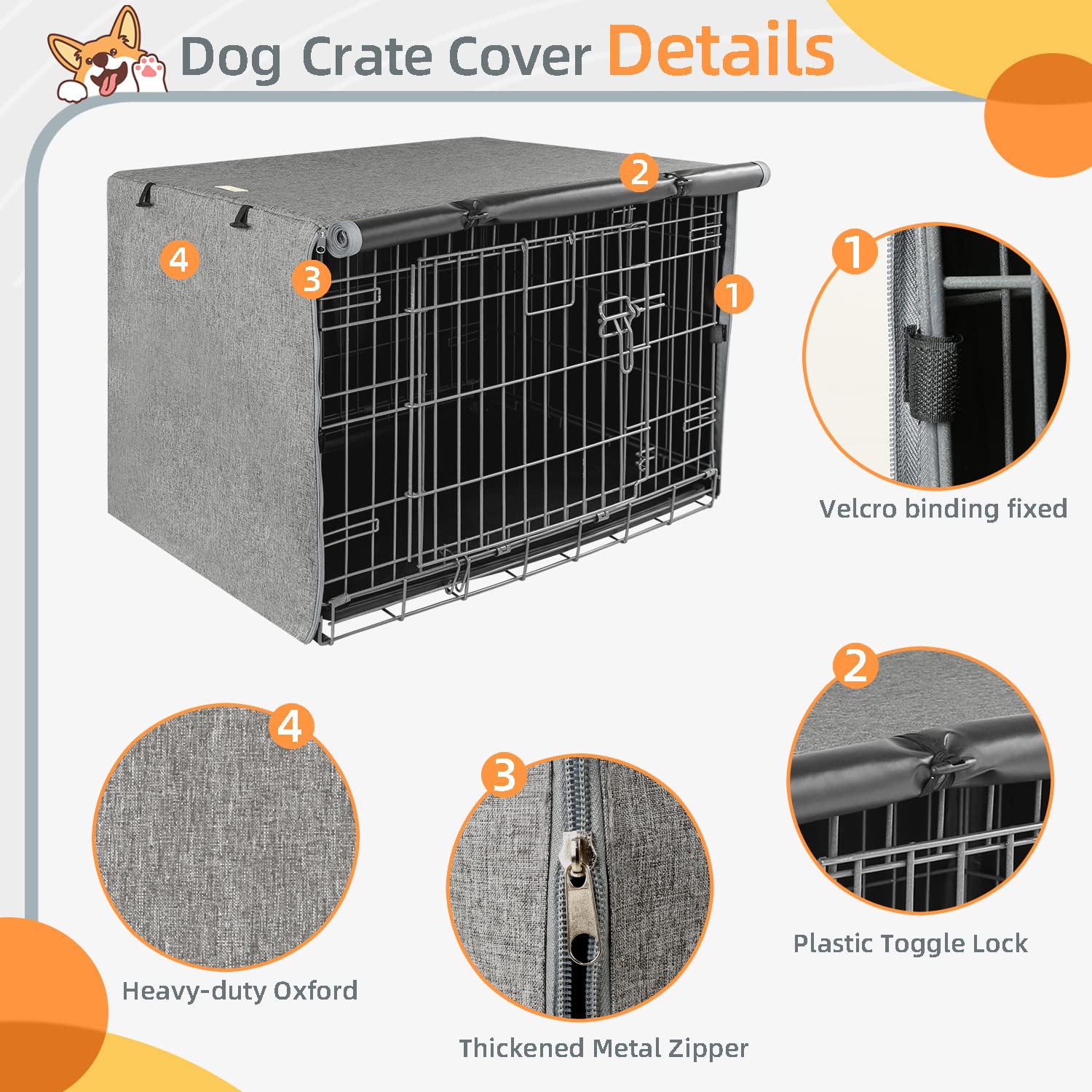 Seiyierr cozy-den crate cover creates a secure den-like space for anxious dogs.