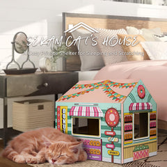 SEKAM Donut Shop cat house side view showing compact silhouette.
