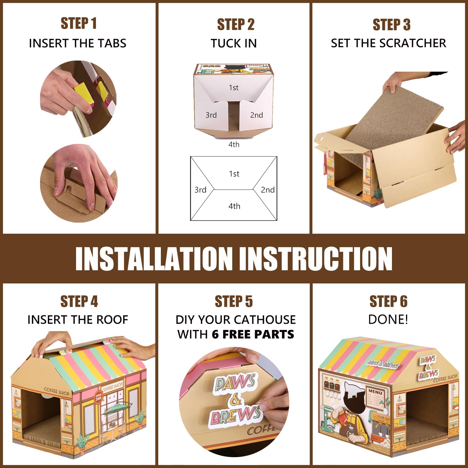 SEKAM removable scratcher board for easy cleaning and storage