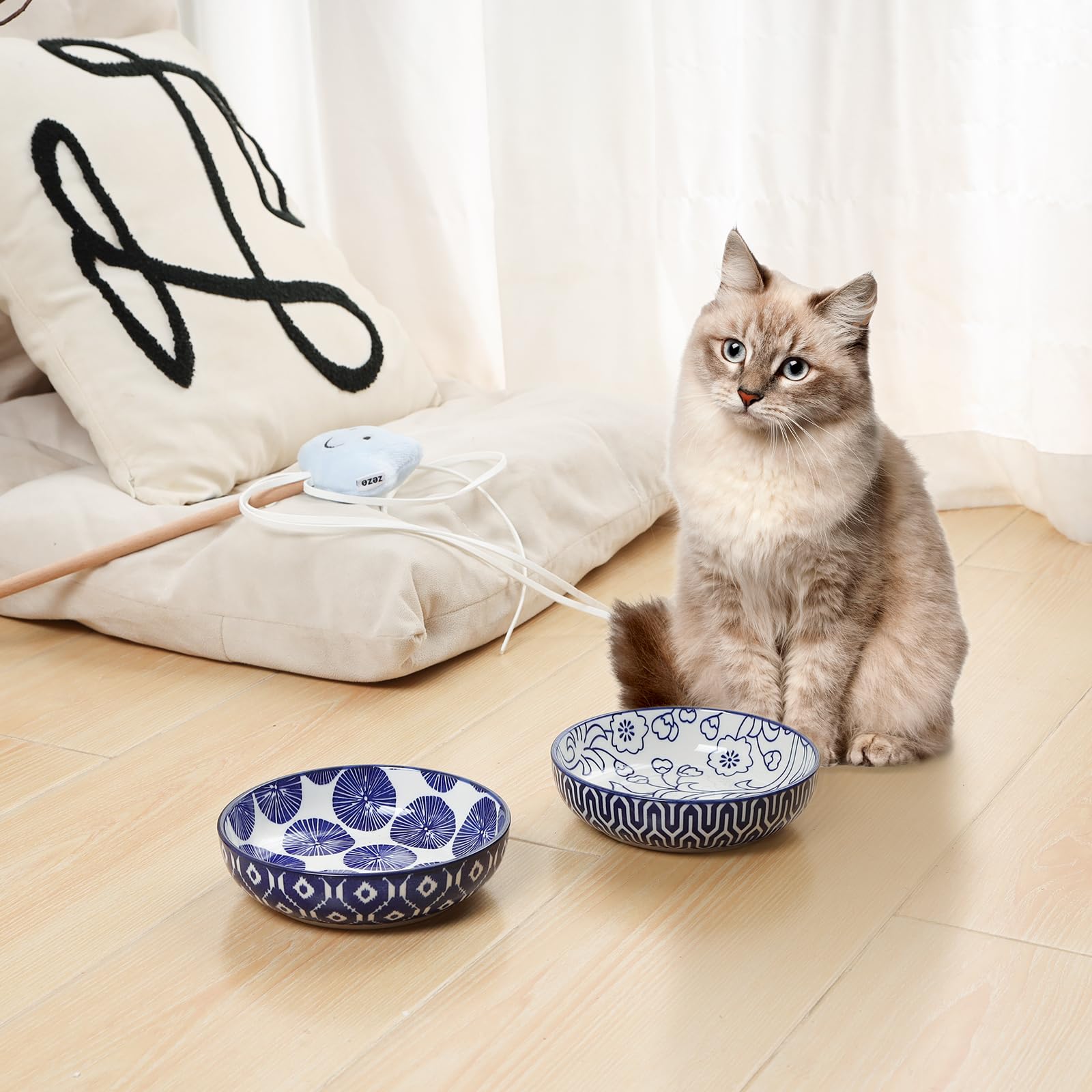 Selamica stackable ceramic bowls save space in cupboards.