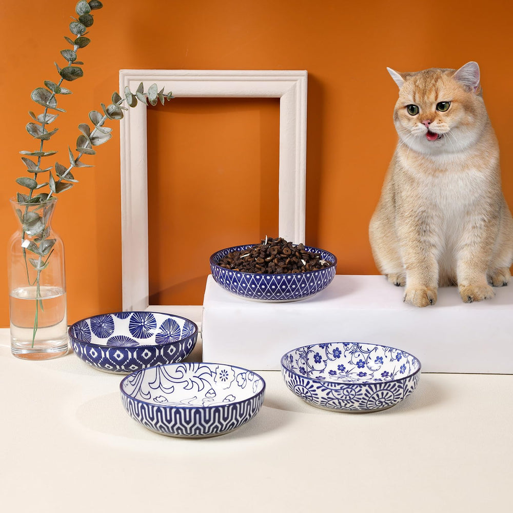 Selamica whisker-friendly design with stable base supports neat meals.