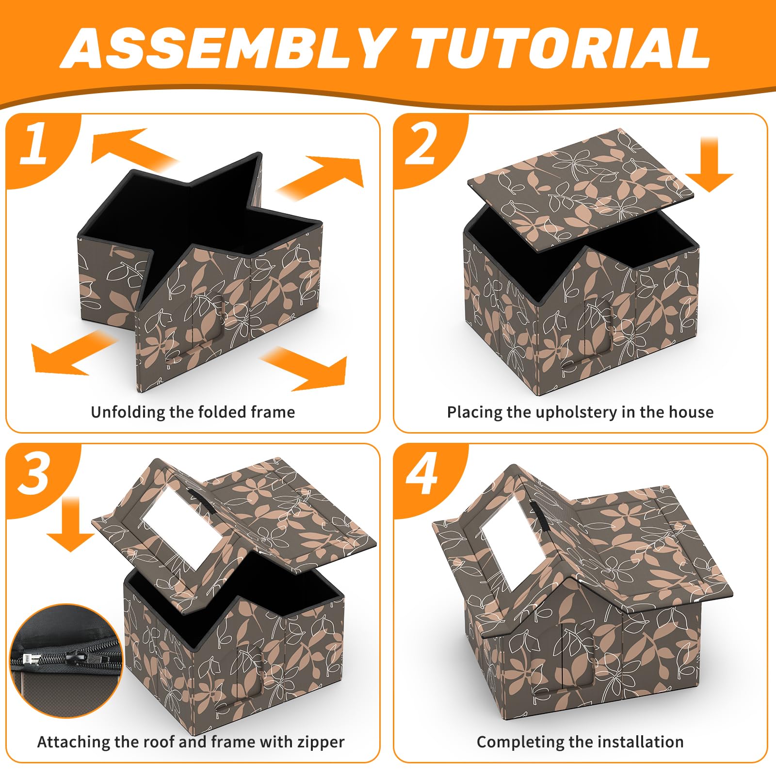 SELBATON outdoor cat house versatile for indoor and outdoor use