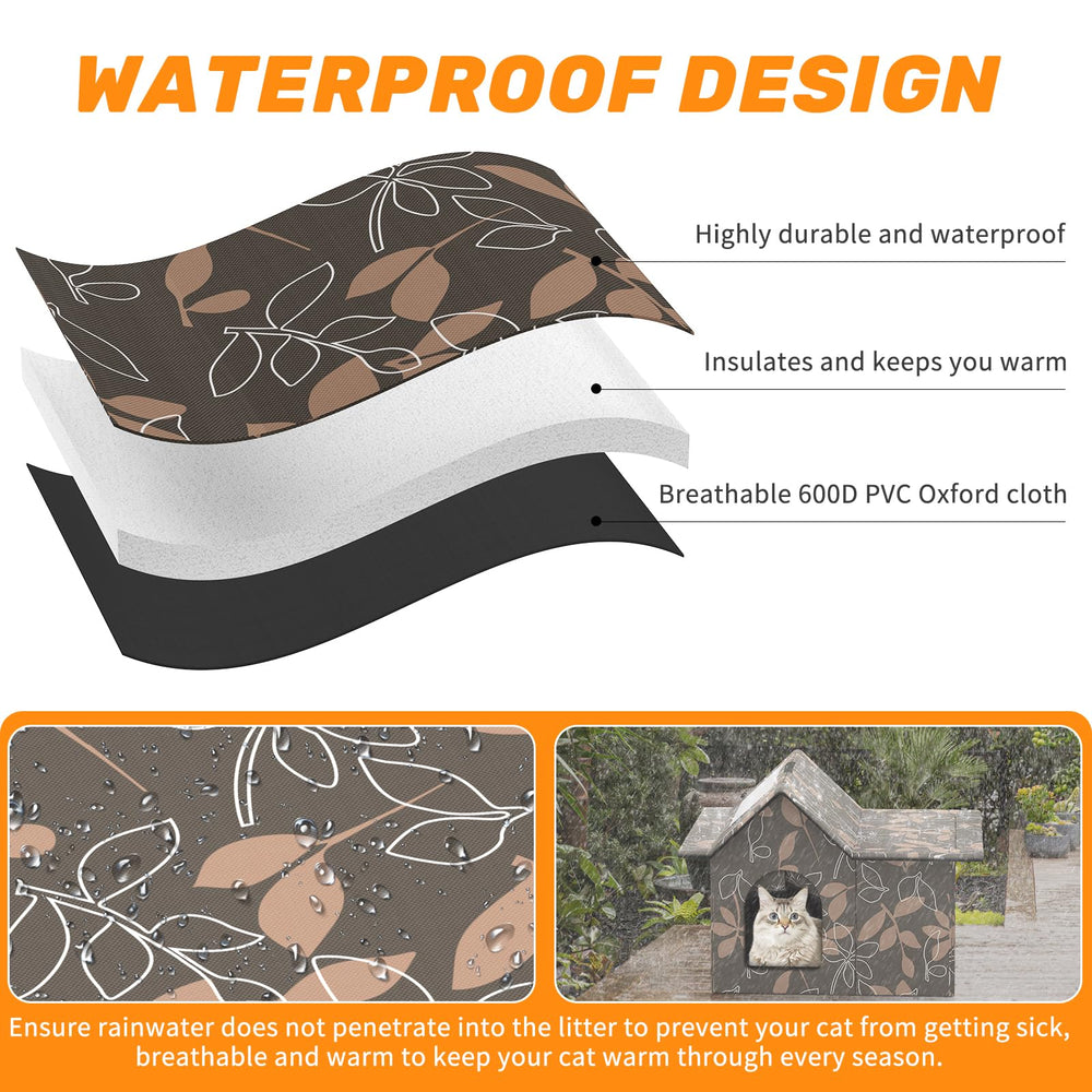 SELBATON outdoor cat house windproof thresholds shielding entryway