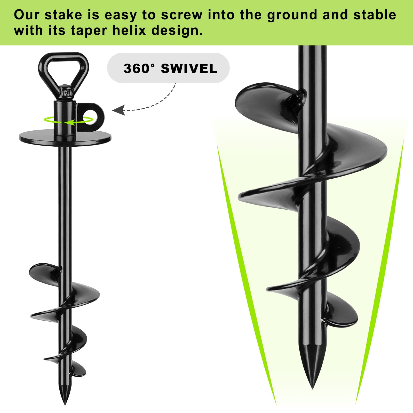SELEWARE ground anchor penetrates soil like a screw for solid hold
