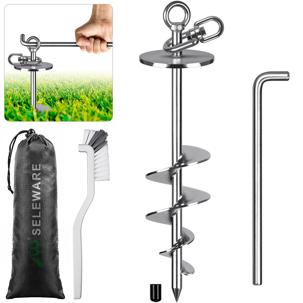 SELEWARE 360 swivel image shows tangle-free control for dogs outdoors
