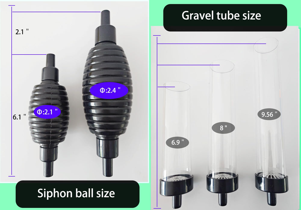 Seltomer 7ft hose provides long reach for larger tanks.