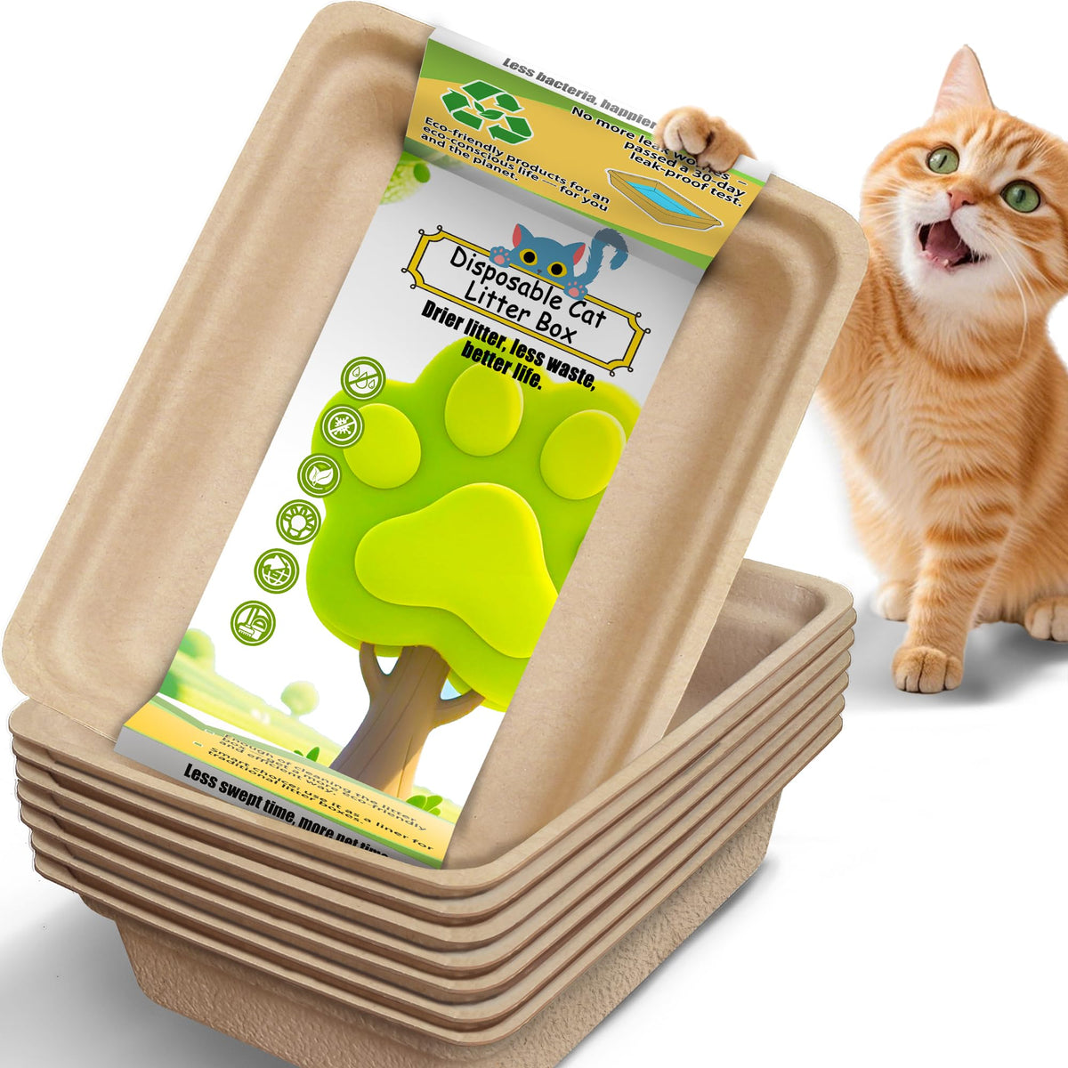 SEMEDOYO disposable large litter box pack ready for travel