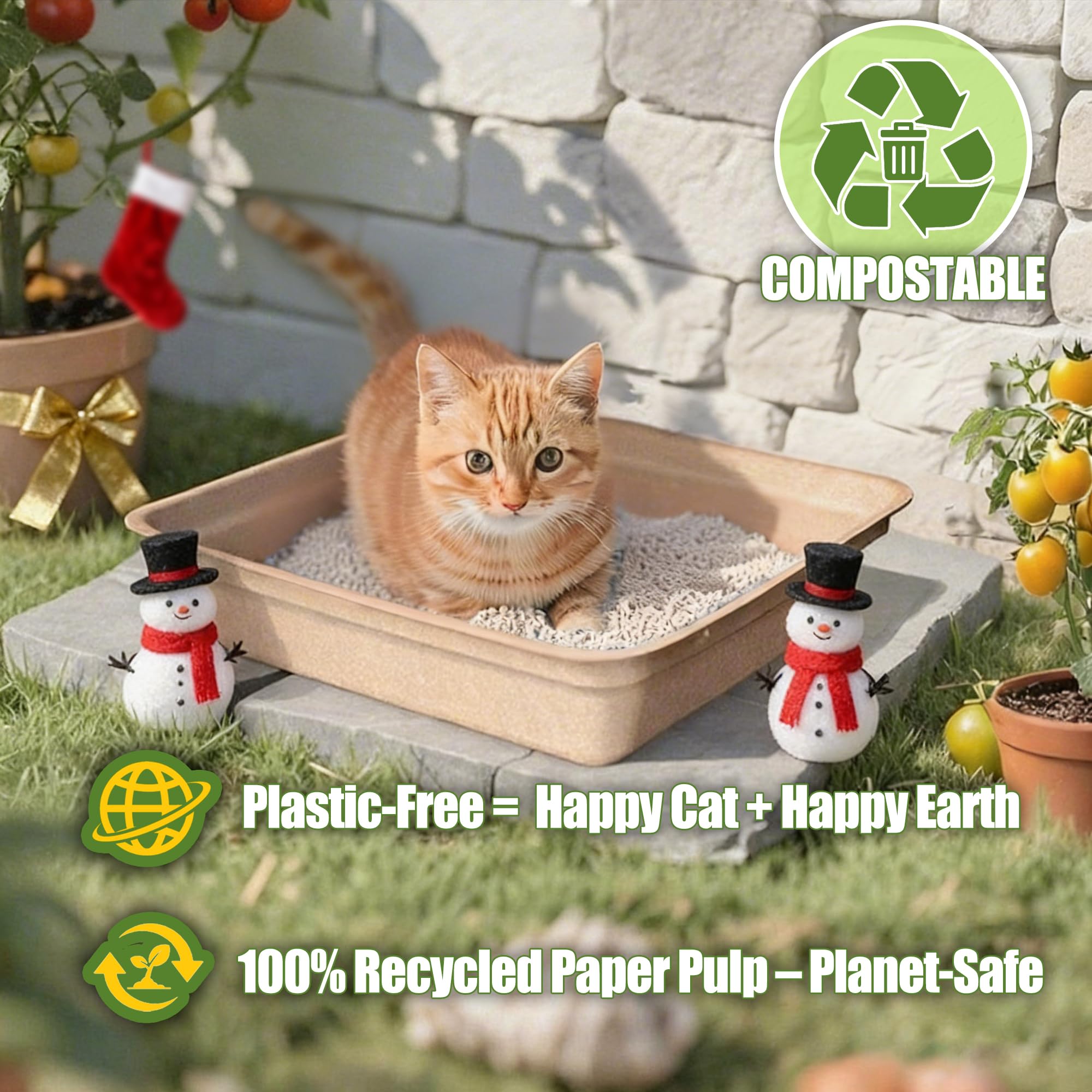SEMEDOYO leak-proof design protects floors during clumping litter