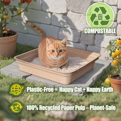 SEMEDOYO disposable litter box large 4-pack ideal for vacations and multi-cat households.