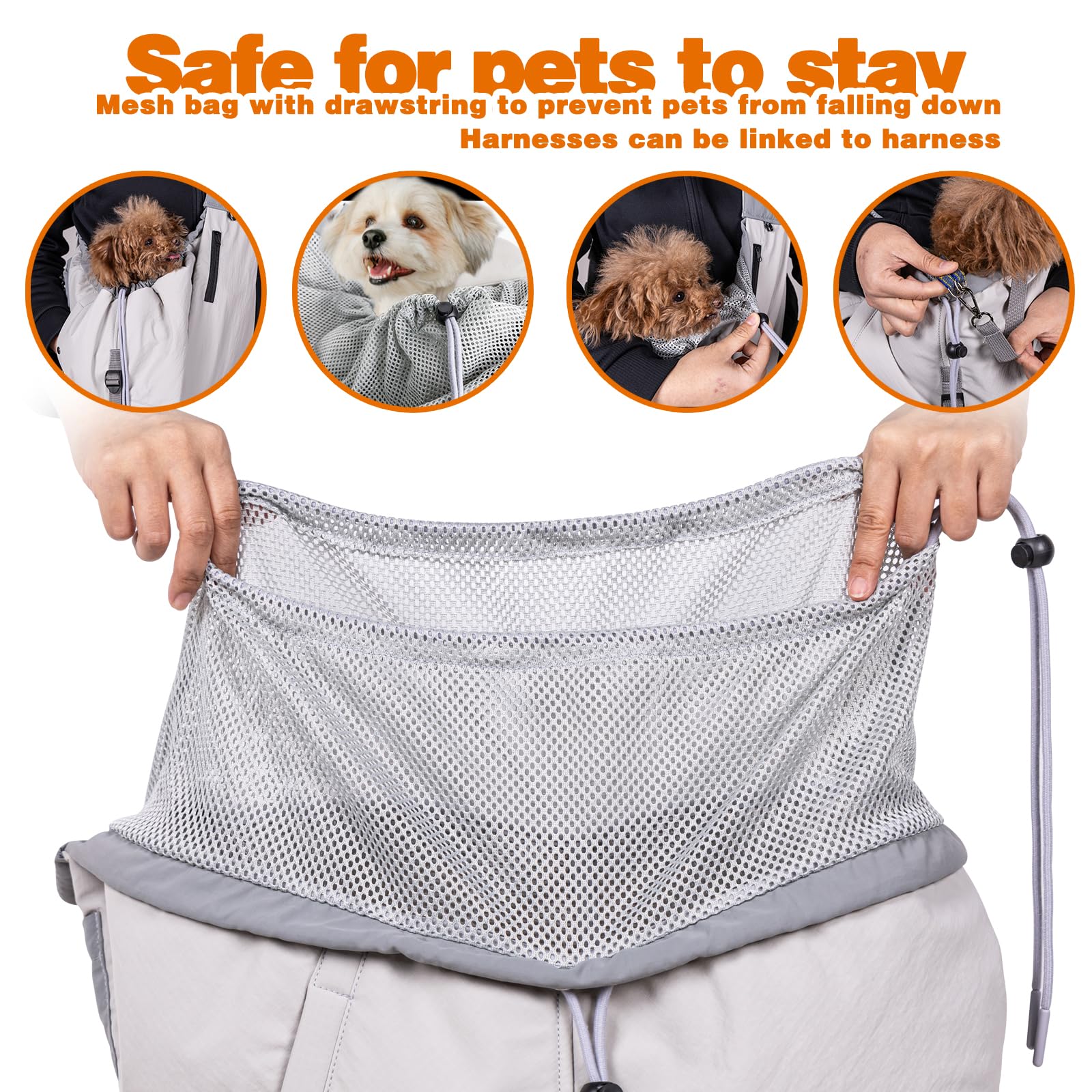 SENIOR BUDDAY dog carrier sling with adjustable strap for a comfortable fit.