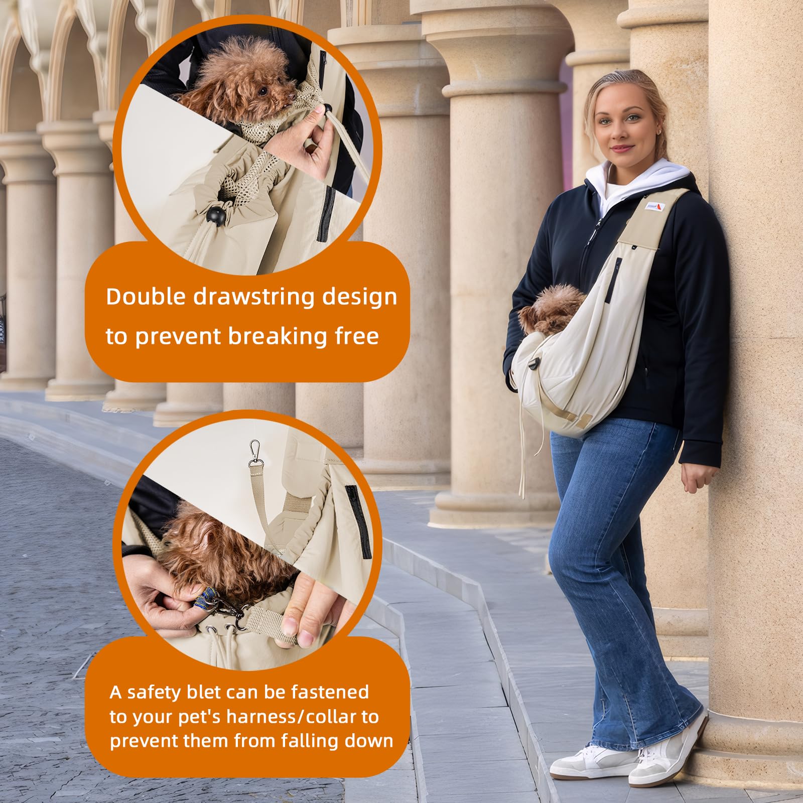 SENIOR BUDDAY sling is ideal for travel, hikes, and daily walks