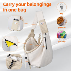 SENIOR BUDDAY wrap-around design cradles small pets for secure, cozy rides