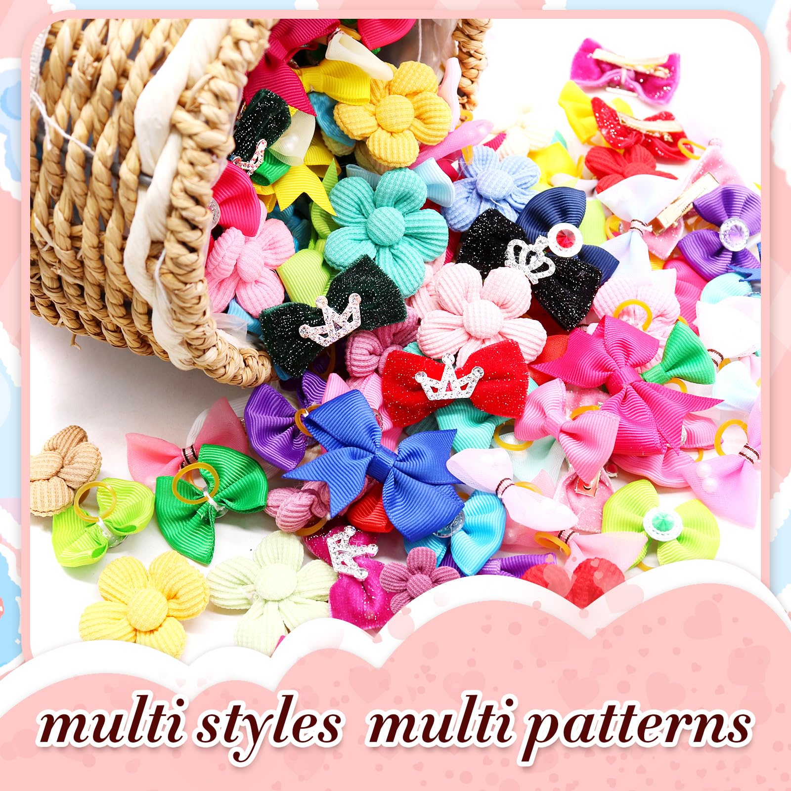 Senniea dog hair bows with alligator clips stay securely in place.
