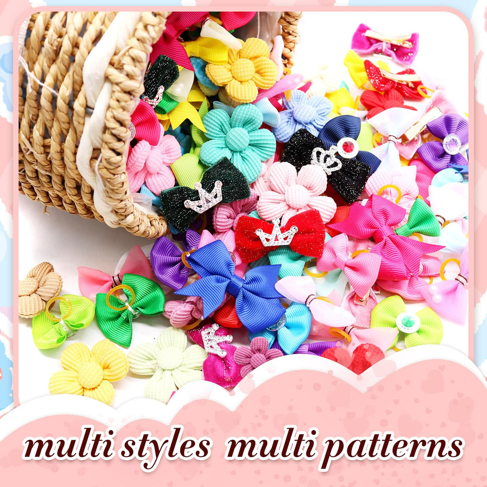 Senniea dog hair bows with alligator clips stay securely in place.