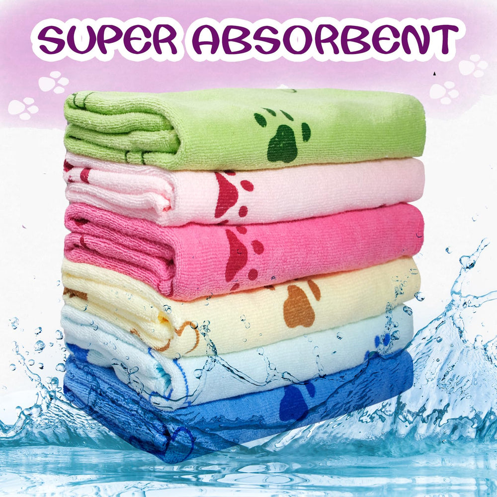 Senonapo microfiber absorbent towels in multiple colors for versatile pet care.