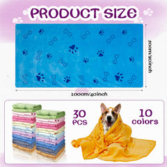 Senonapo quick-drying dog towels 20x40 inches ideal after baths and travel.