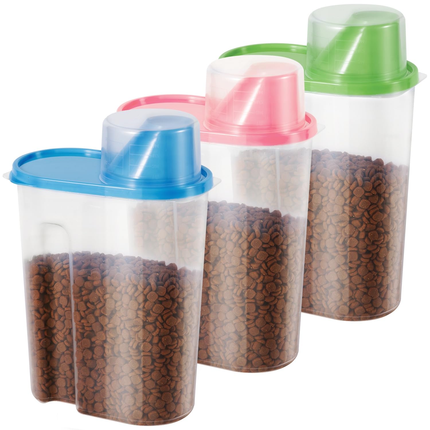 SenseYo 3-pack pet food storage collection keeps pantry organized and accessible.