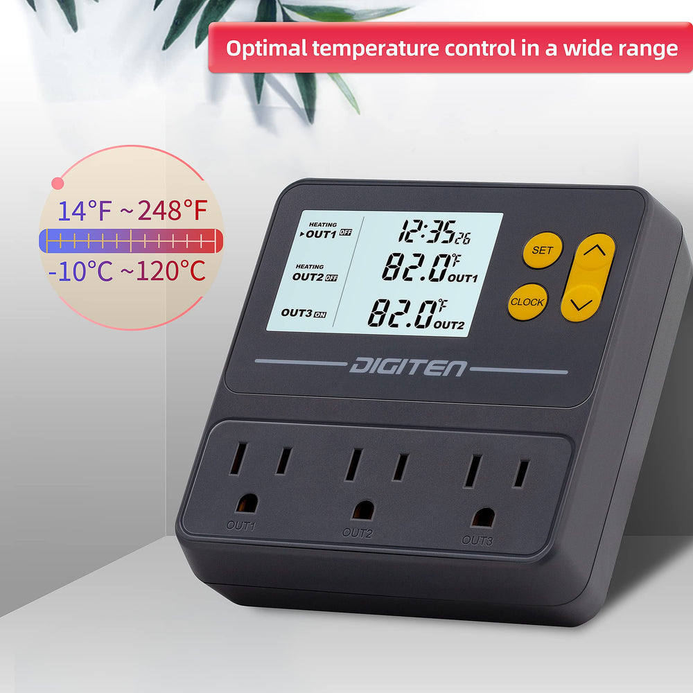 Two independent outlets support separate heating and lighting zones
