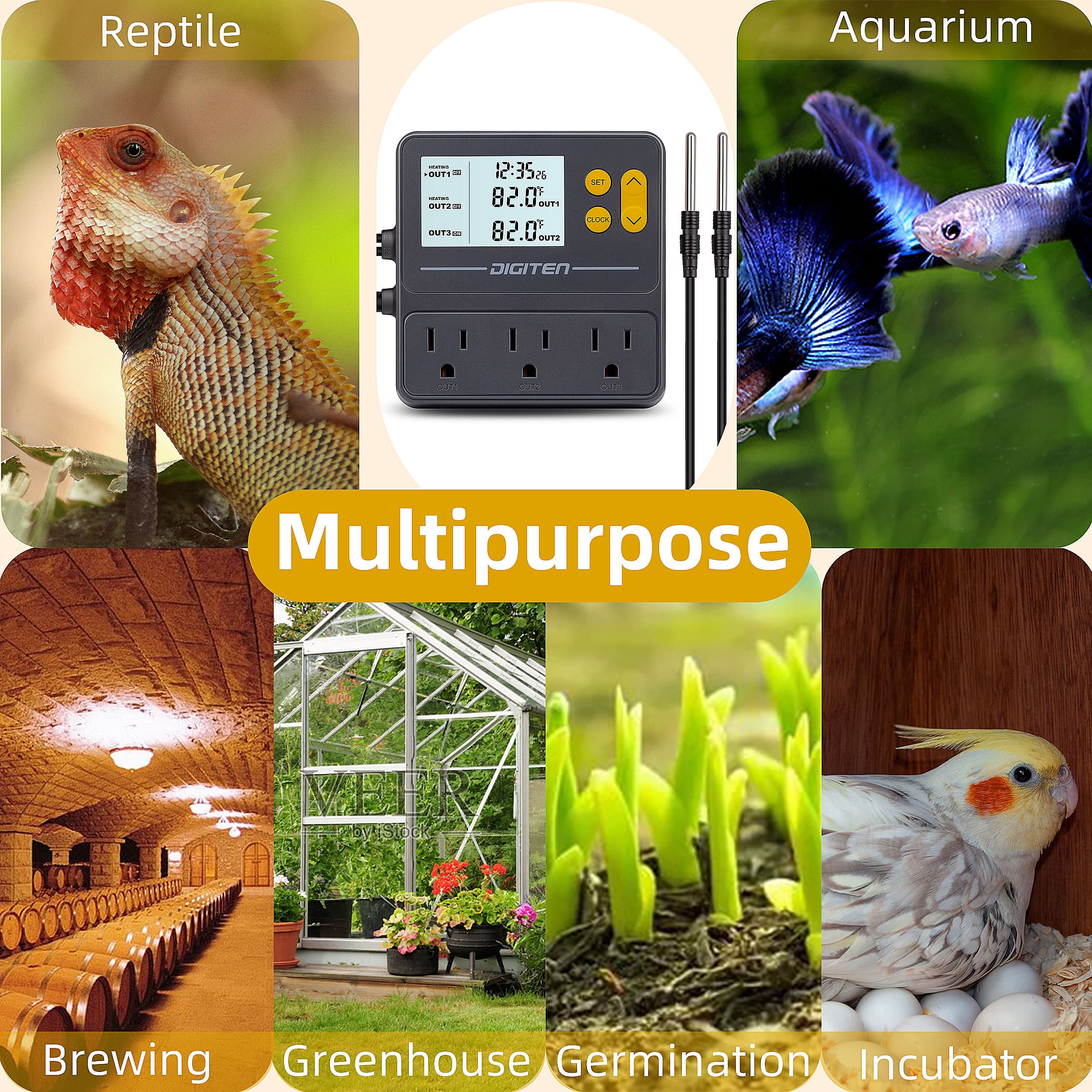 Built-in alarms warn of high or low temperatures