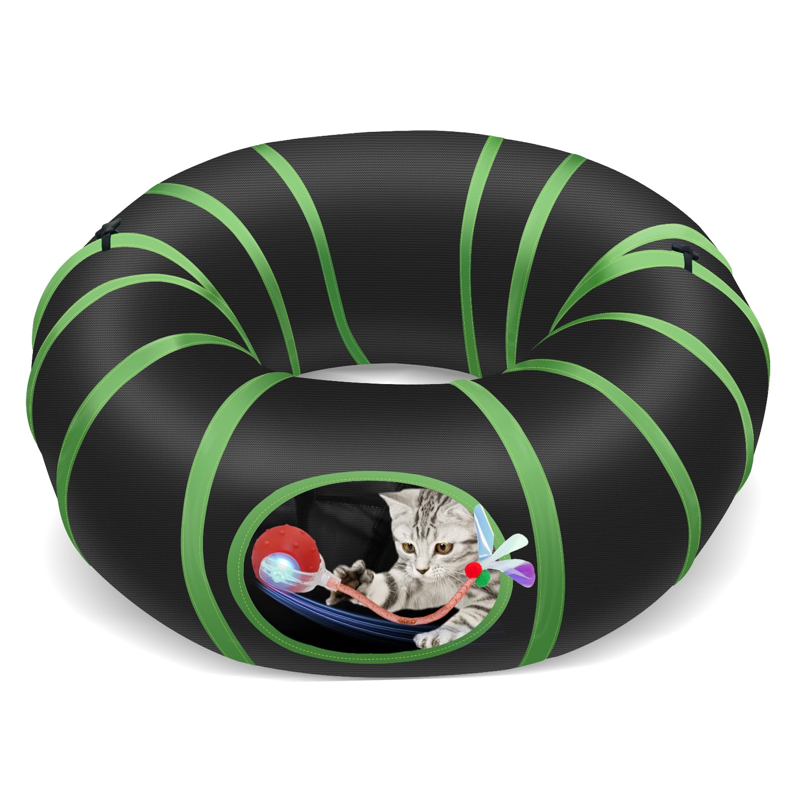Sentoo interactive ball zips through tunnel for fast indoor play.