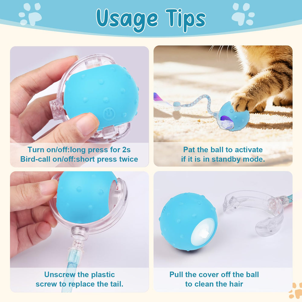 Sentoo ball works on wood, tile, and carpet for indoor enrichment