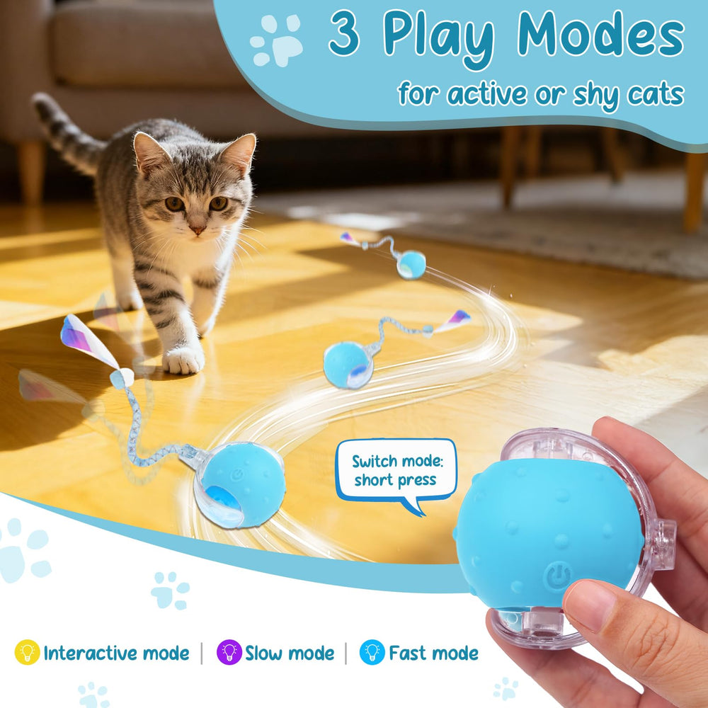 Sentoo cat ball recharges via USB for easy, ready-to-play sessions
