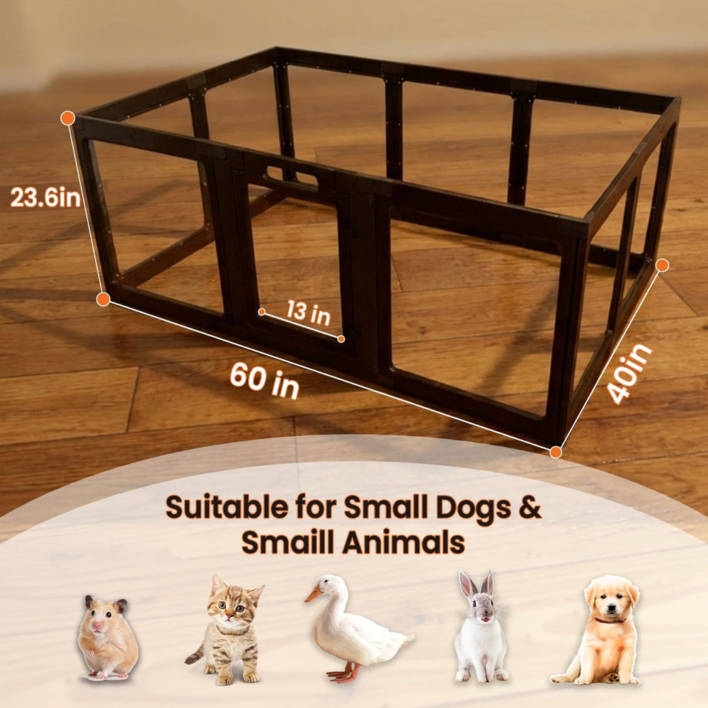 SENTORYY transparent design blends with home decor while safely containing pets