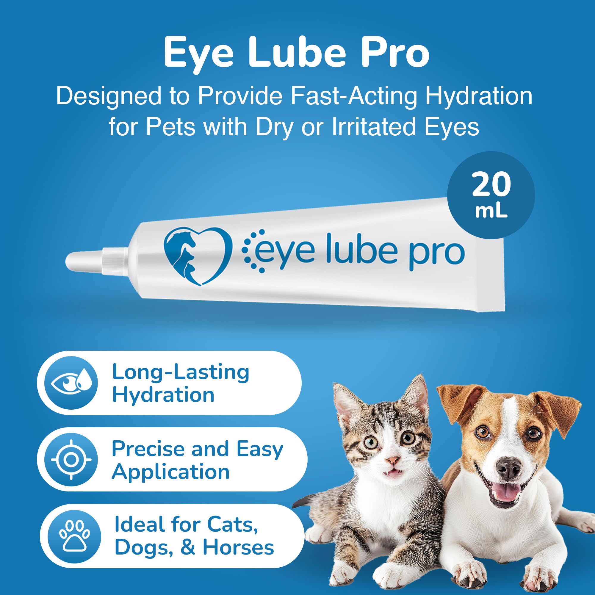 Sentrx Eye Lube Pro gel application demonstrating even coverage.