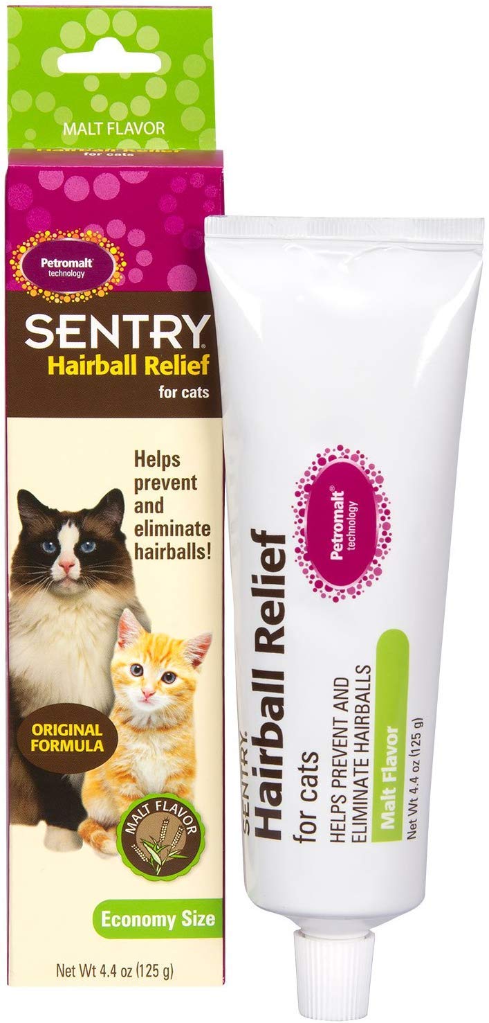 SentryPetromalt bottle pour supports hairball relief for cats.