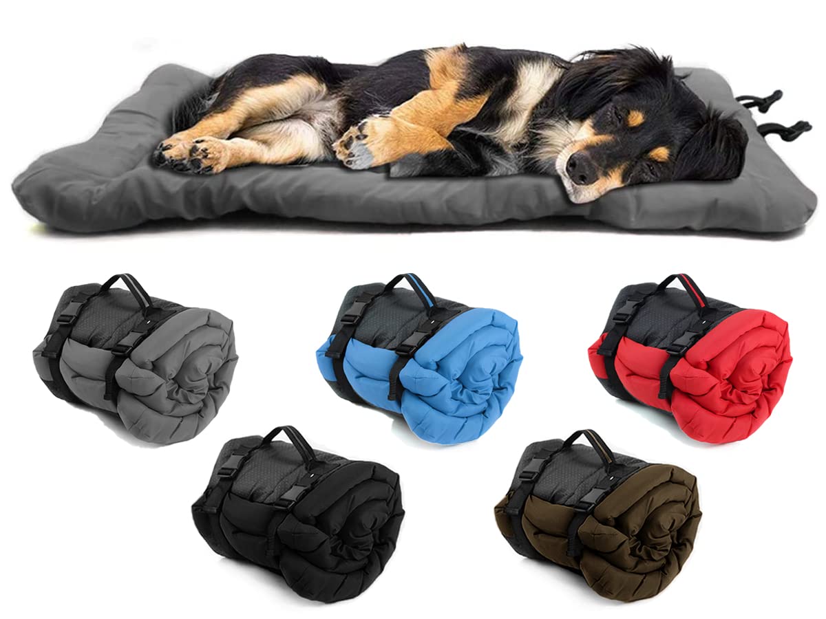 Senzkon outdoor dog bed 35x24 inch front view shows roomy sleeping area for pets.
