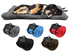 Senzkon outdoor dog bed 35x24 inch front view shows roomy sleeping area for pets.