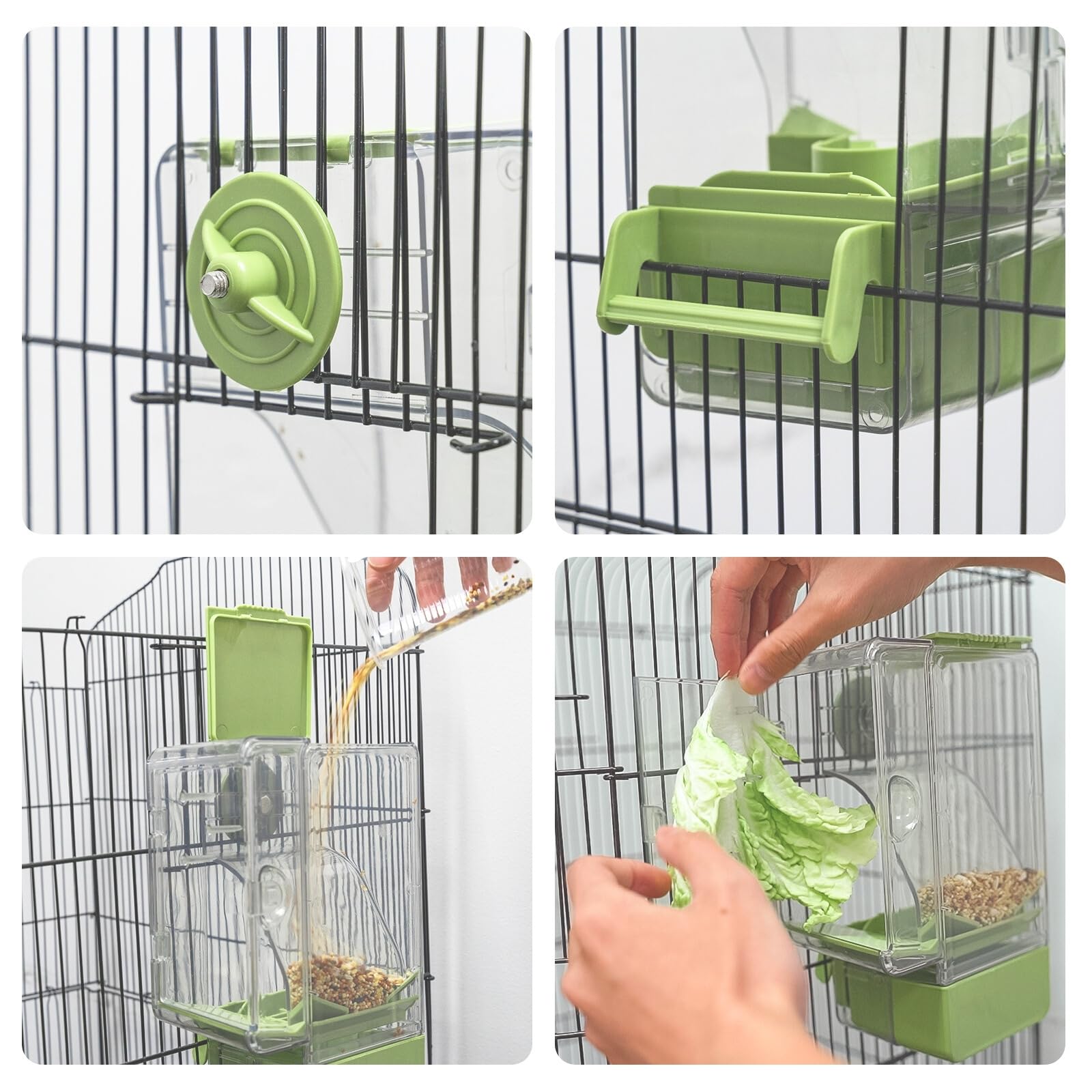 Septillar 18-ounce capacity feeder keeps nutrition available for days.