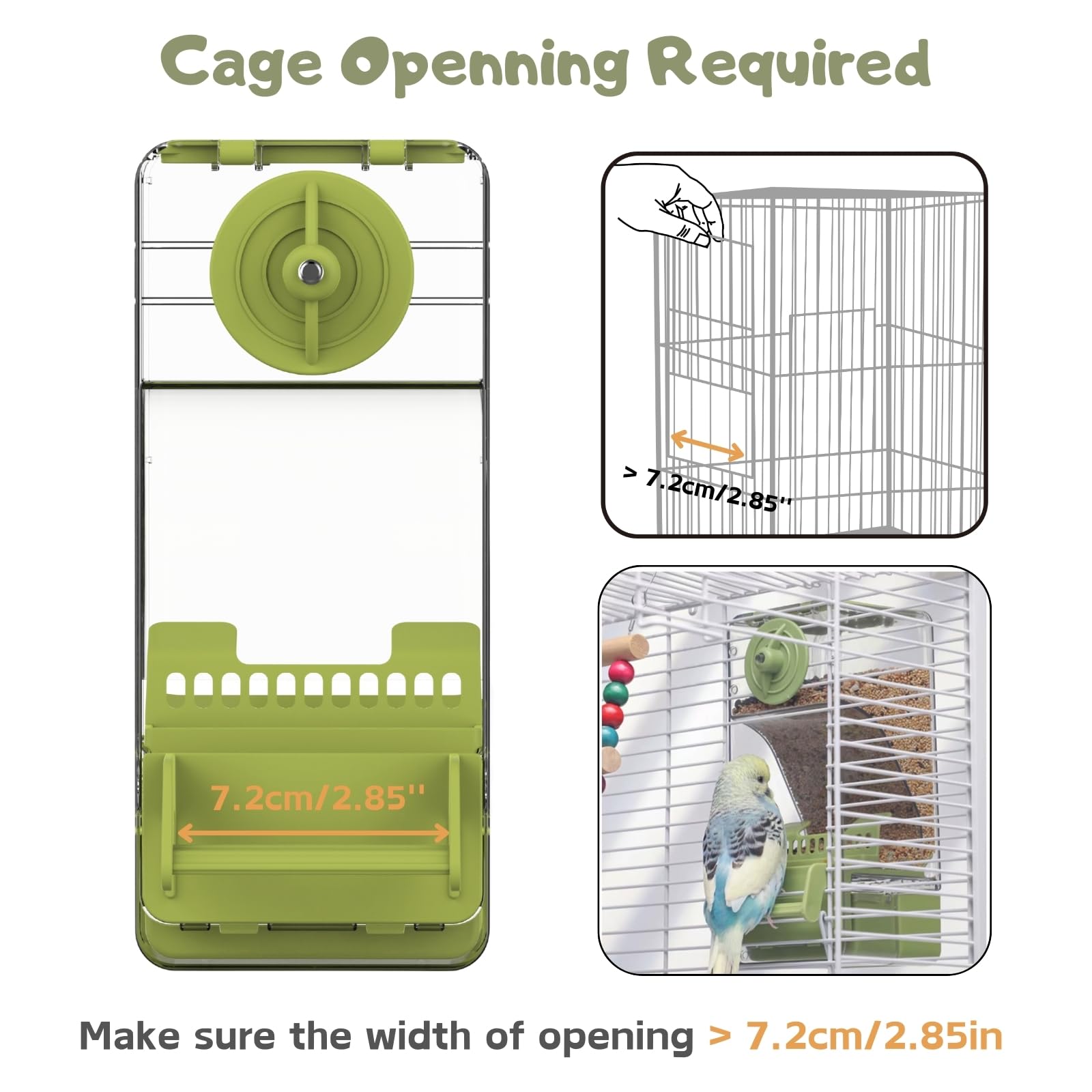 Septillar durable PP construction ensures long-lasting cage accessories