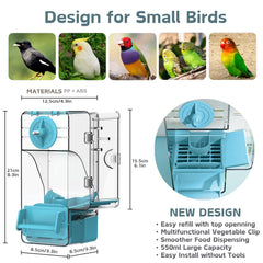 Septillar feeder features a drawer for mess-free feeding and simple cleaning.