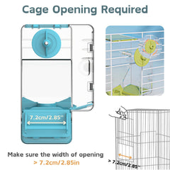 Septillar feeder top refill design allows food addition without removing the unit.