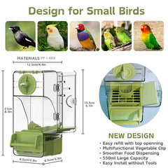 Septillar feeder top refill opens easily for quick restocking without removal.