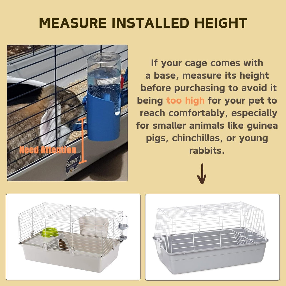 Septillar hanging dispenser installs easily on cage rungs
