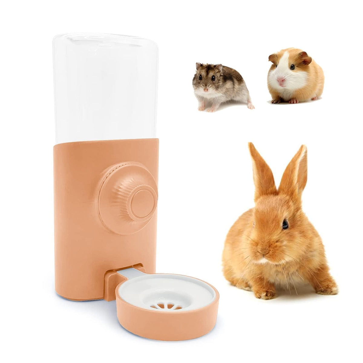Septillar rabbit water bottle assembly demonstrates easy cage installation