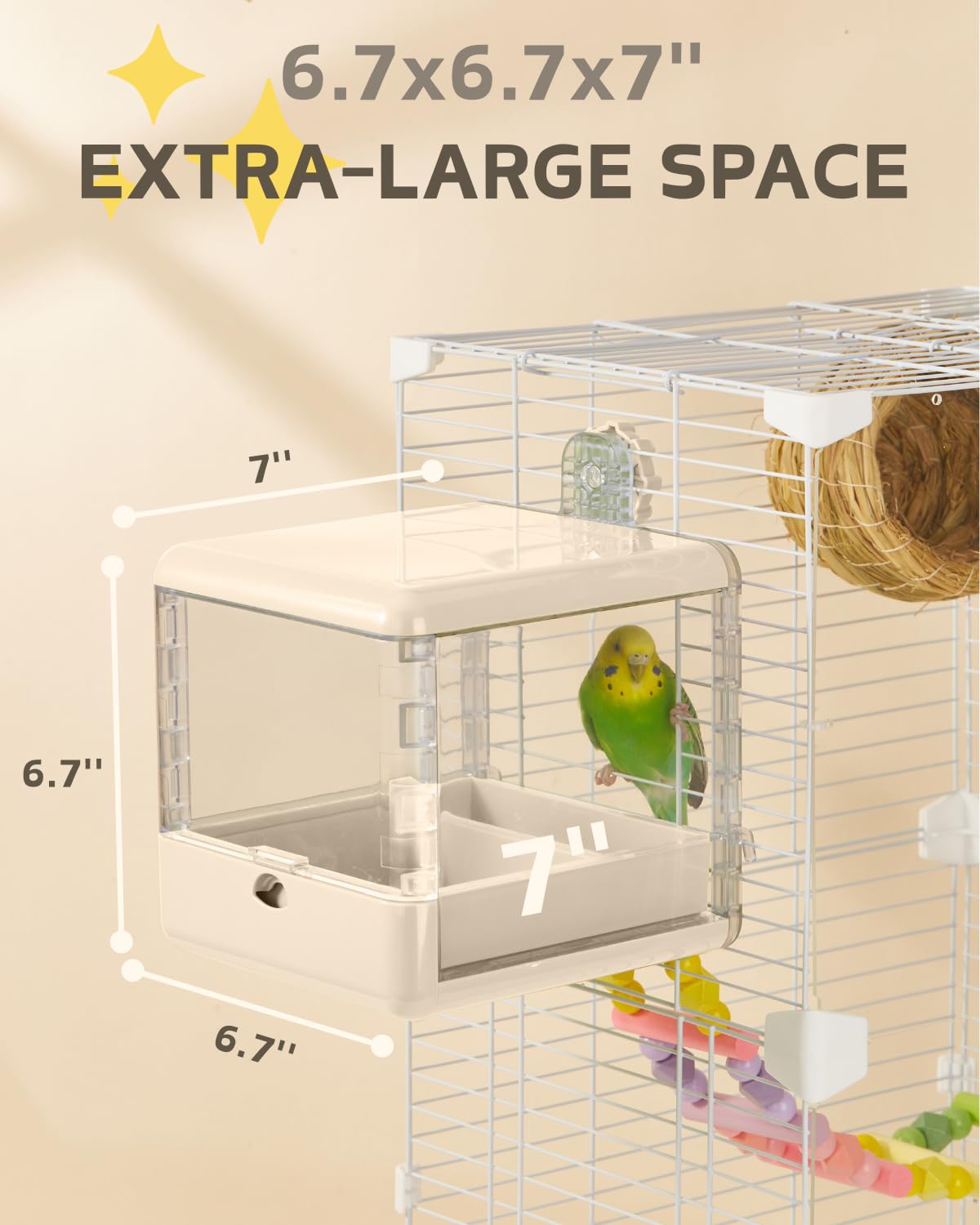 Septillar removable-drawer bath allows quick water refresh and debris removal.