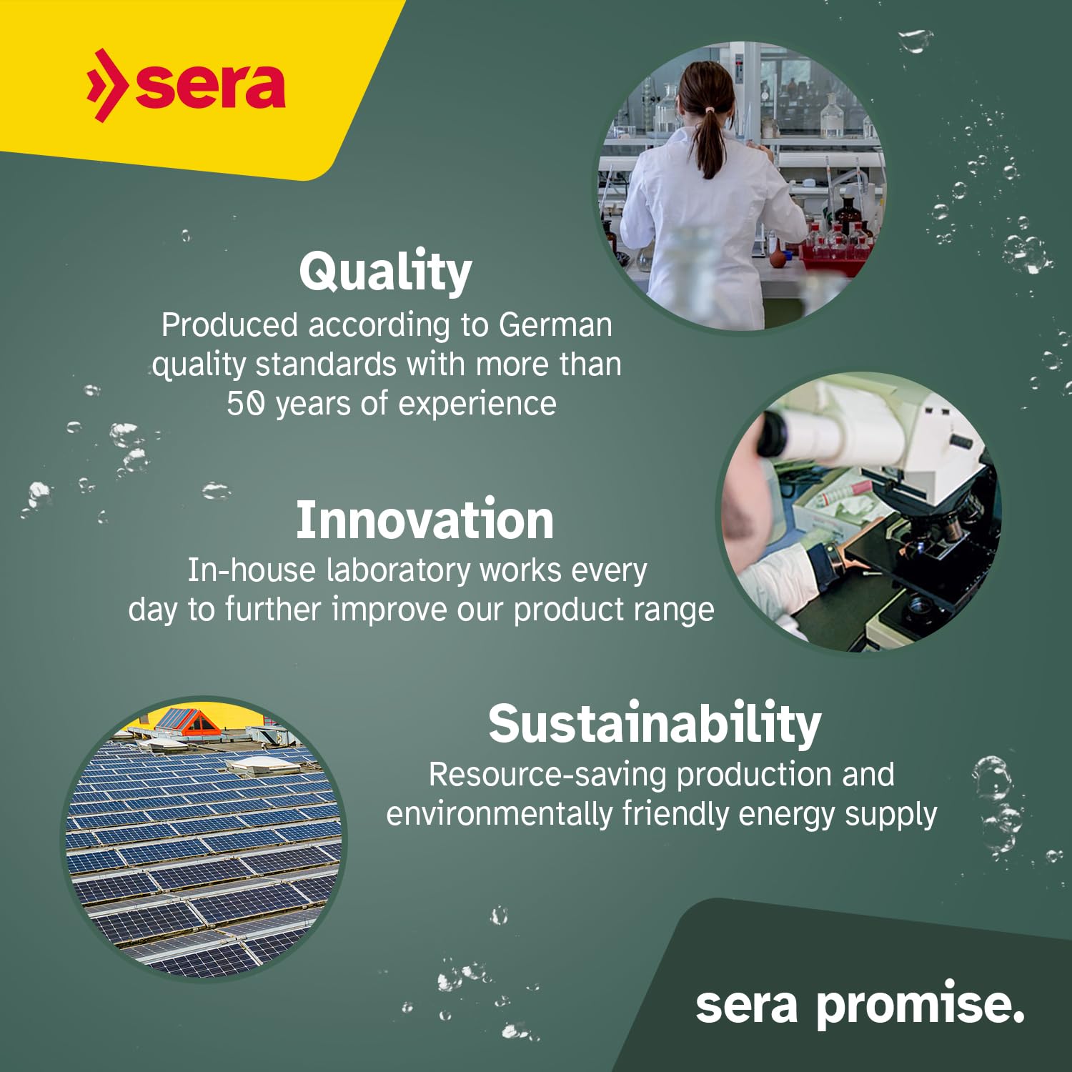 Sera Pond Flakes water-friendly formula reduces uneaten waste.