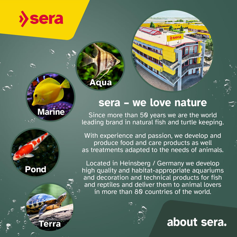 Sera Pond Flakes year-round feeding supports pond balance.