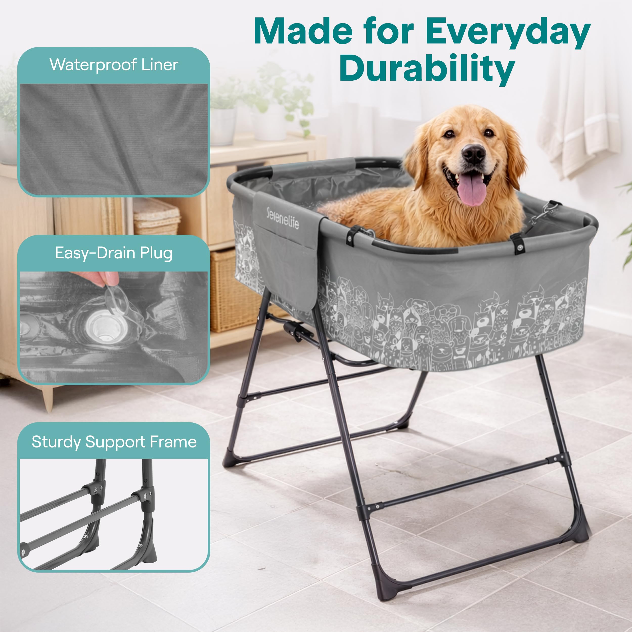 SereneLife leash restraint keeps pets safely in place during baths