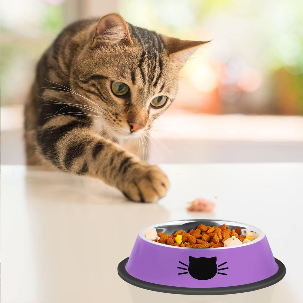 Serentive indoor-use cat bowls protect floors from spills and noise.