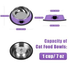 Serentive bowls with non-slip base keep steady during feeding.