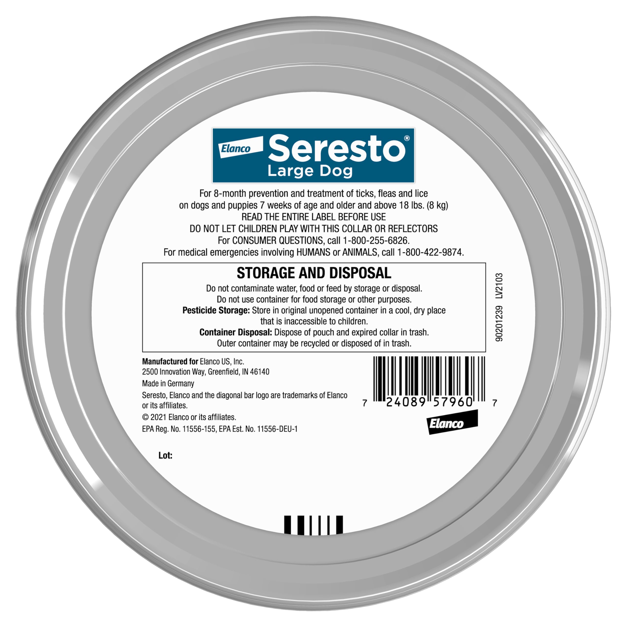 Seresto packaging box and instructions highlight vet-recommended protection.