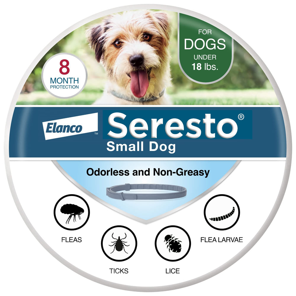 Seresto small dog collar front view showing discreet, effective flea and tick protection