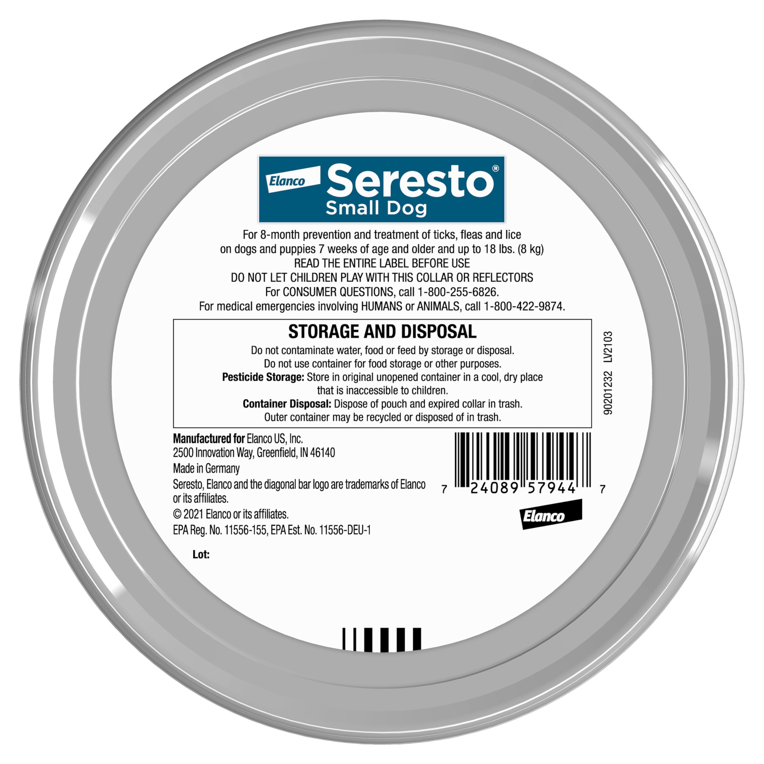 Seresto on a dog's neck, easy-to-use protection with months of coverage.