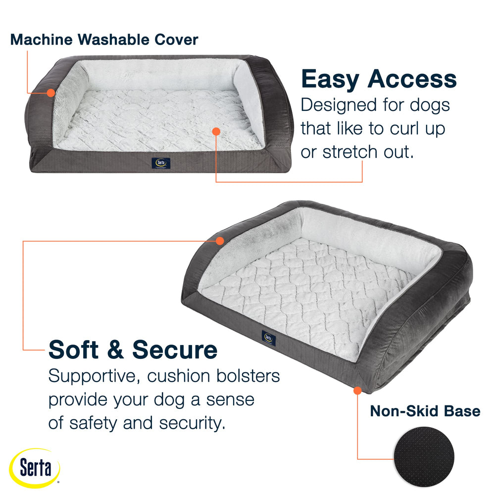 Serta bolster view illustrating head-support for curling or stretching